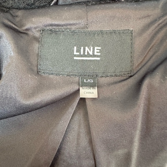 LINE The Label black wool blend oversized coat - Picture 9 of 11